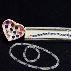 Dazzling Silver and Blue Necklace